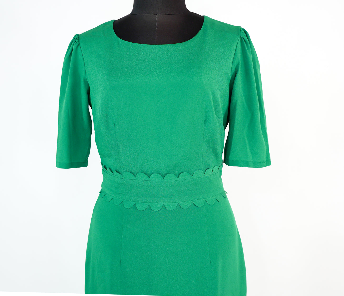 2000s Tahari Kelly Green Dress, Small