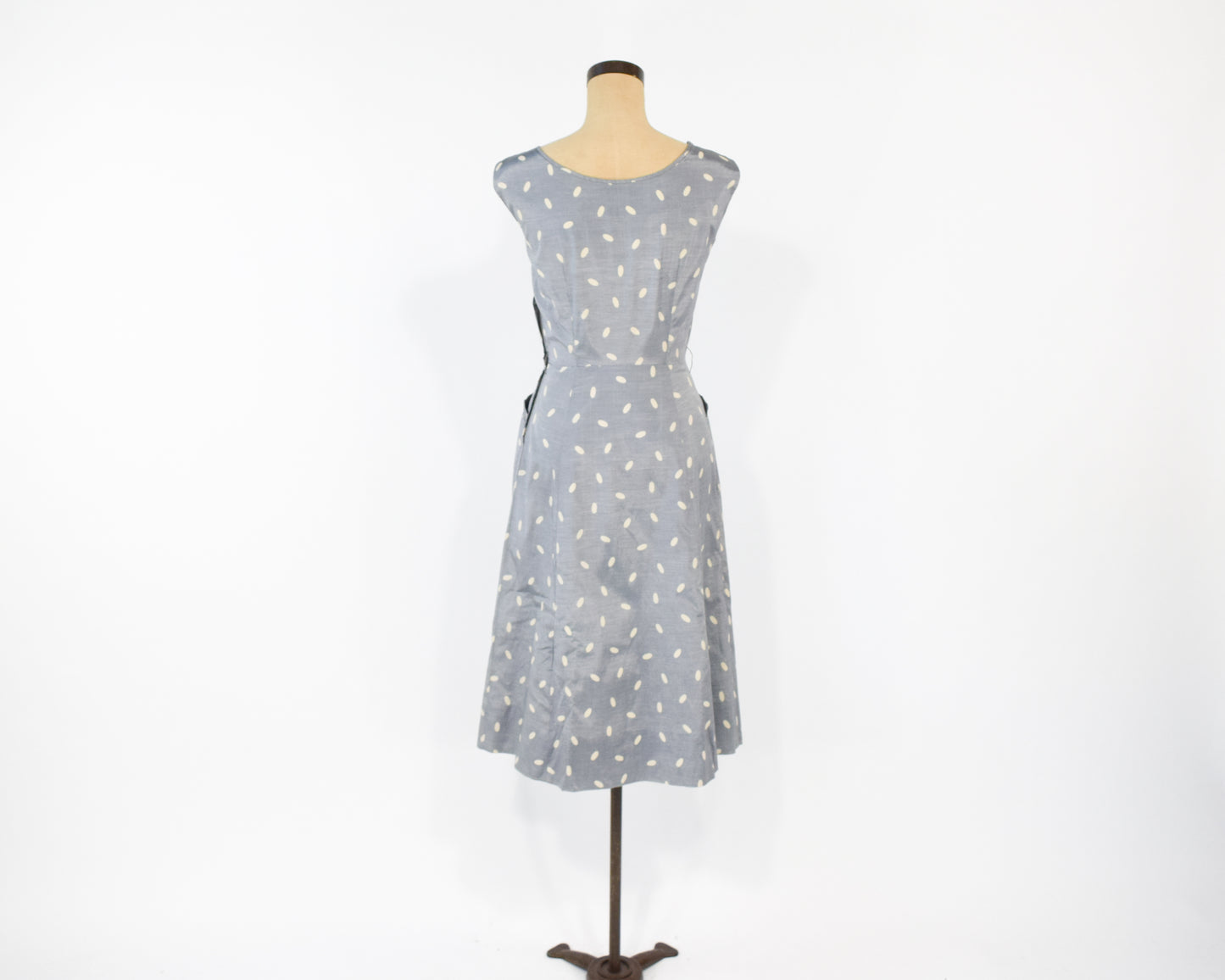 1940s Silver Dotted Dress & Jacket Set, Small