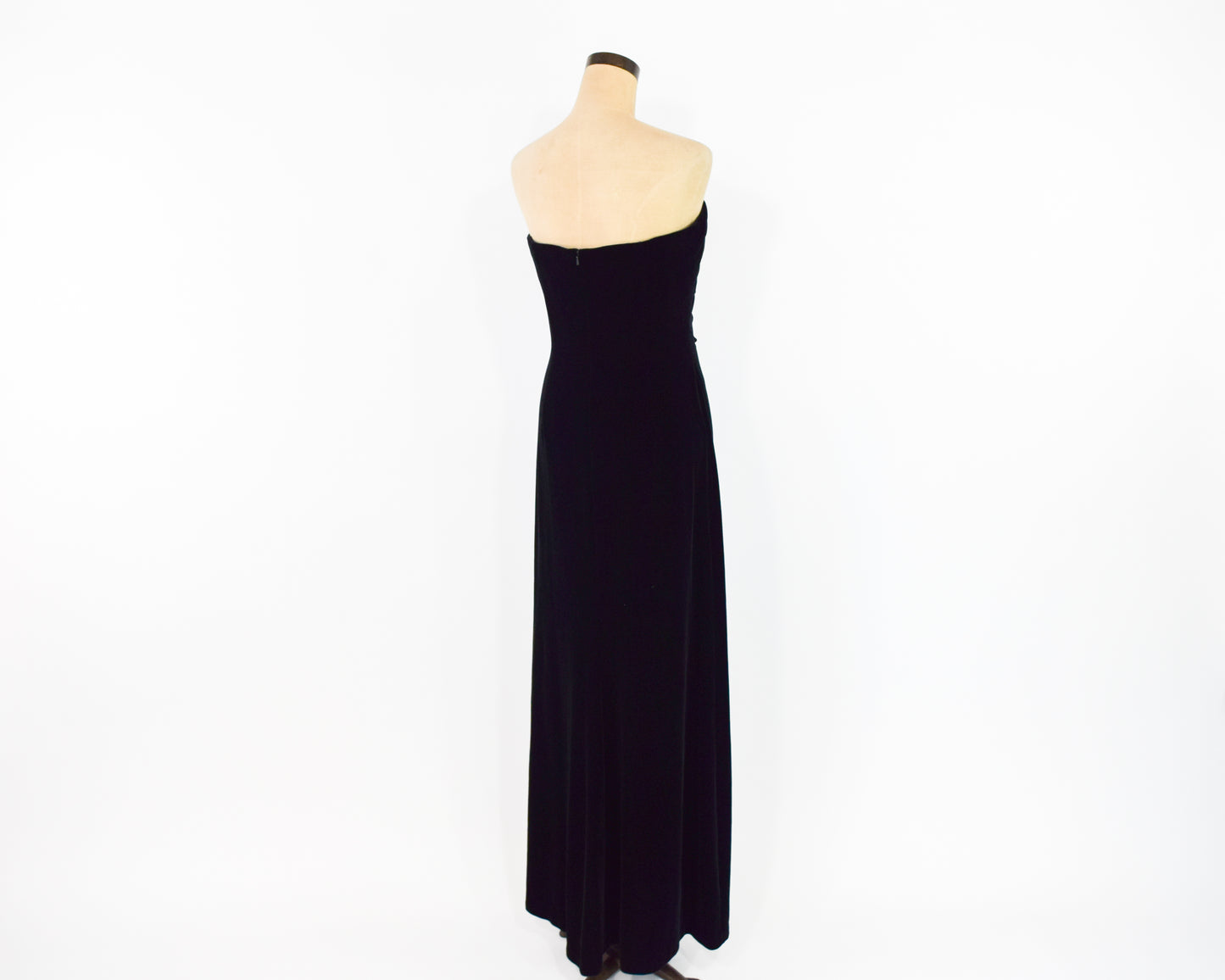 1990s Black Velvet Dress Medium