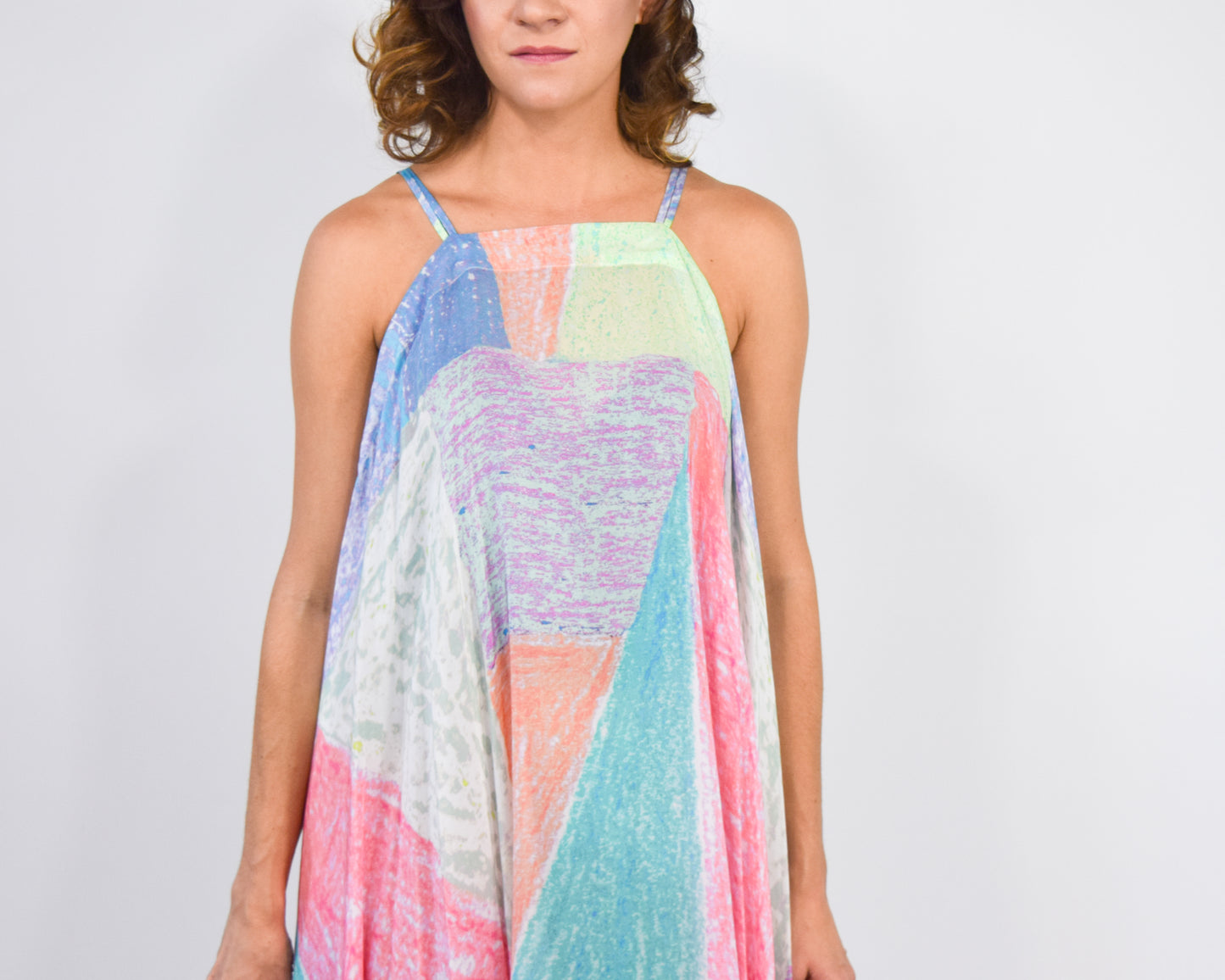 2000s Colorful Scarf Dress