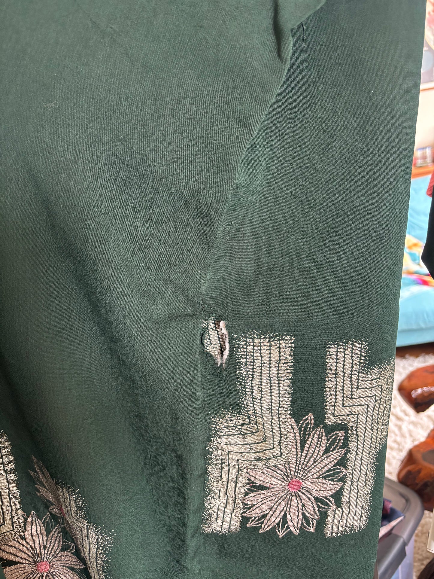 Vintage Kimono Hunter Green