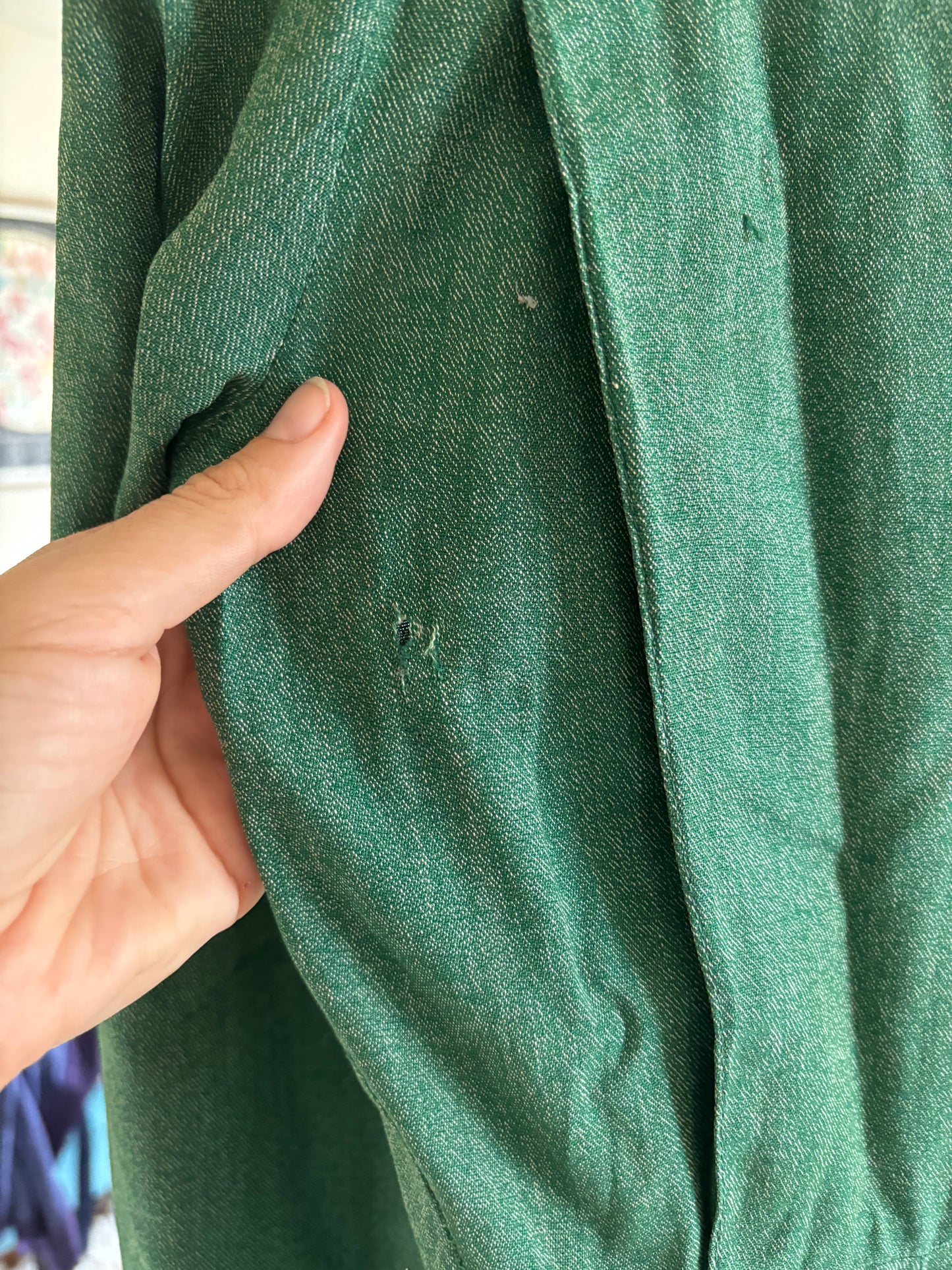 1940s Green Girl Scout Uniform Dress & Accessories, Small