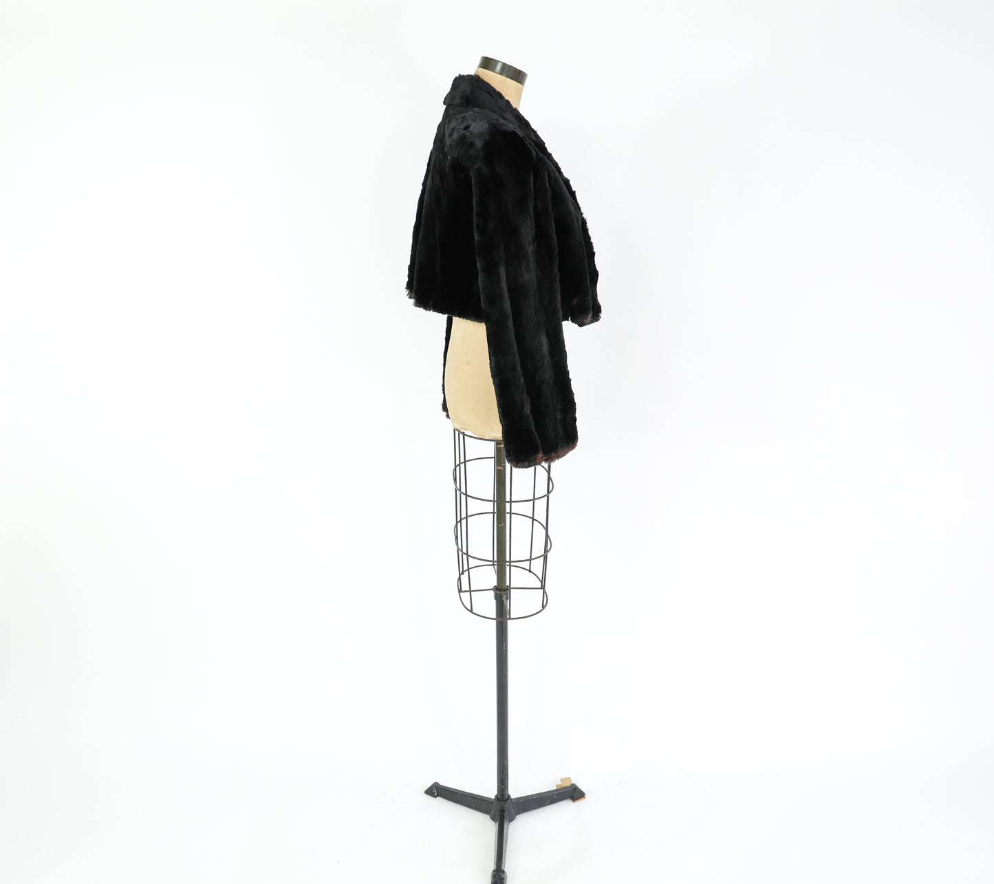 1940s Shirred Beaver Fur Coat, Medium