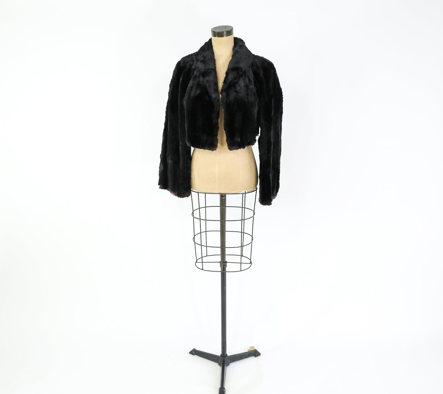 1940s Shirred Beaver Fur Coat, Medium
