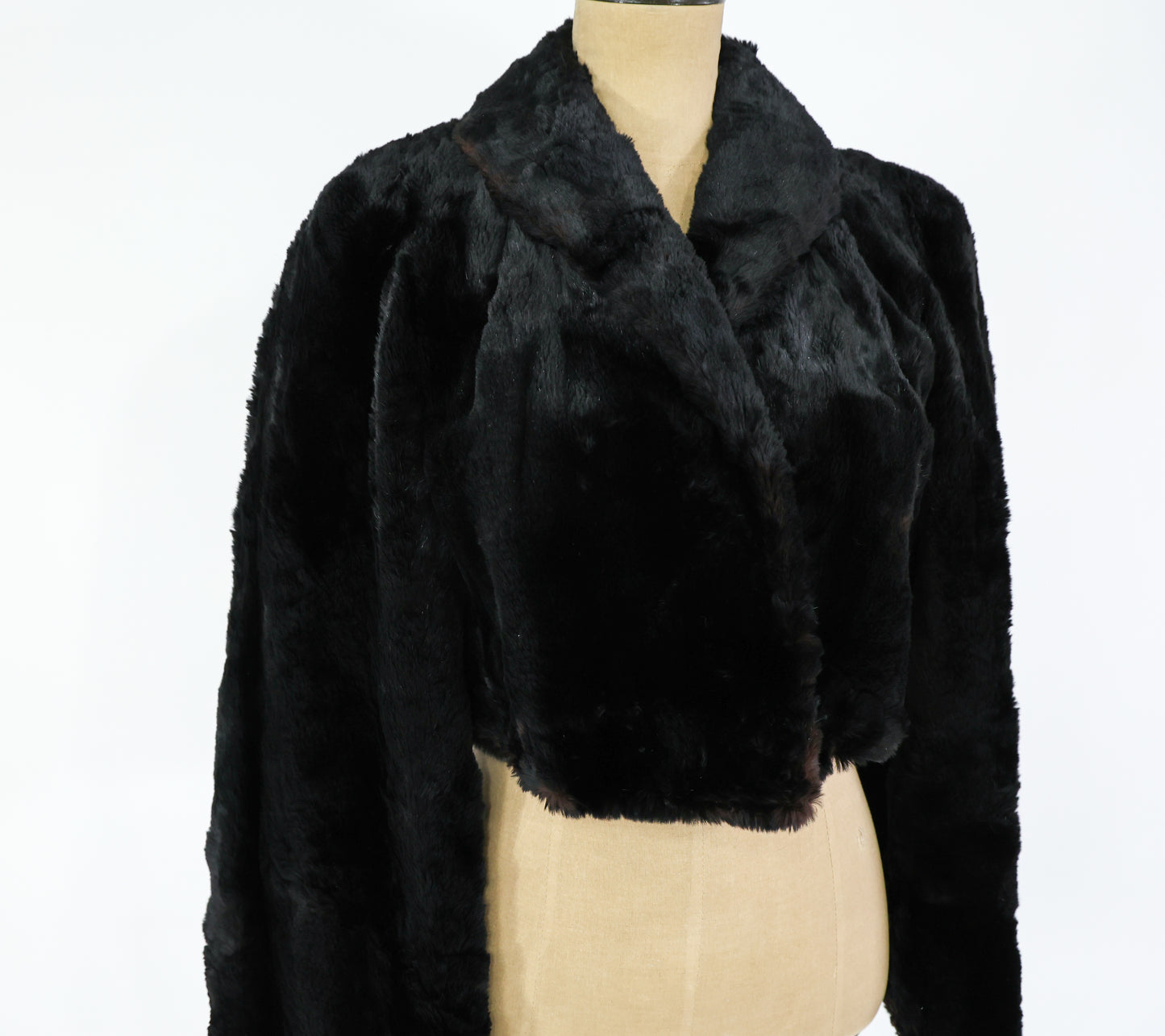 1940s Shirred Beaver Fur Coat, Medium