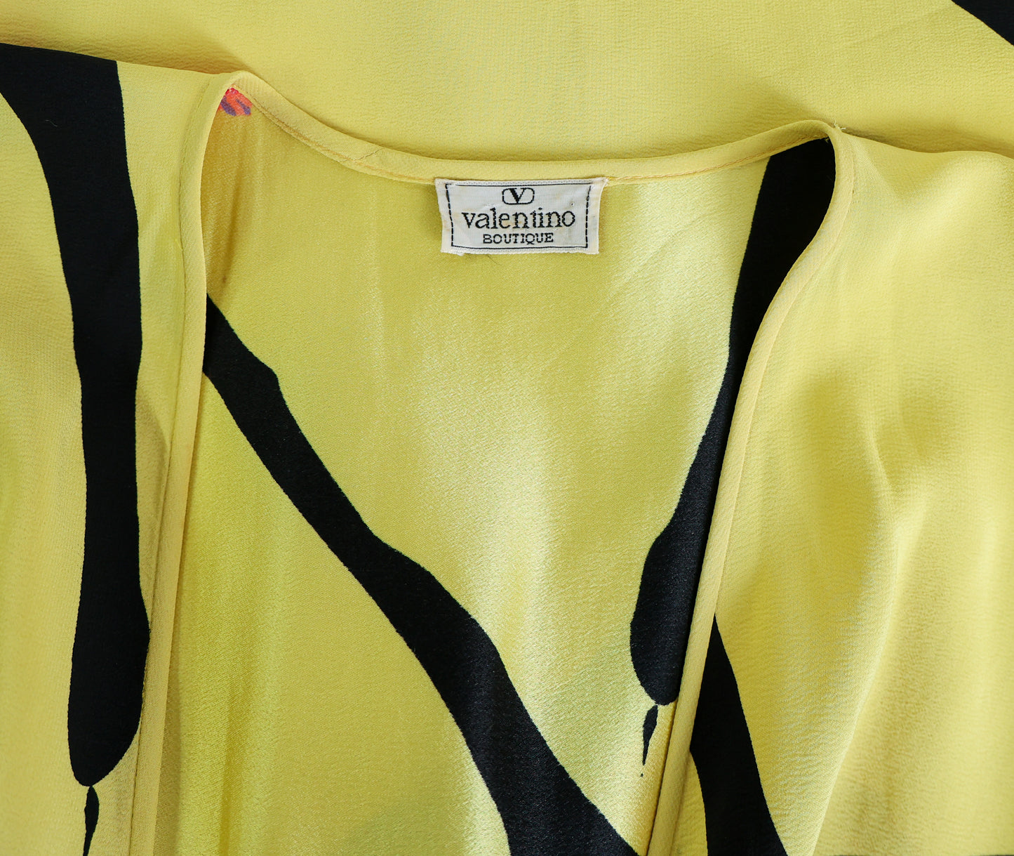1980s Valentino Yellow Silk Dress, Medium, Peplum Style Dress
