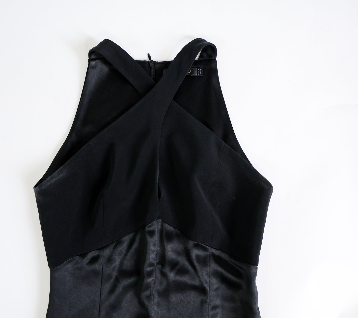 2000s Tahari Black Satin Jumpsuit, Extra Small