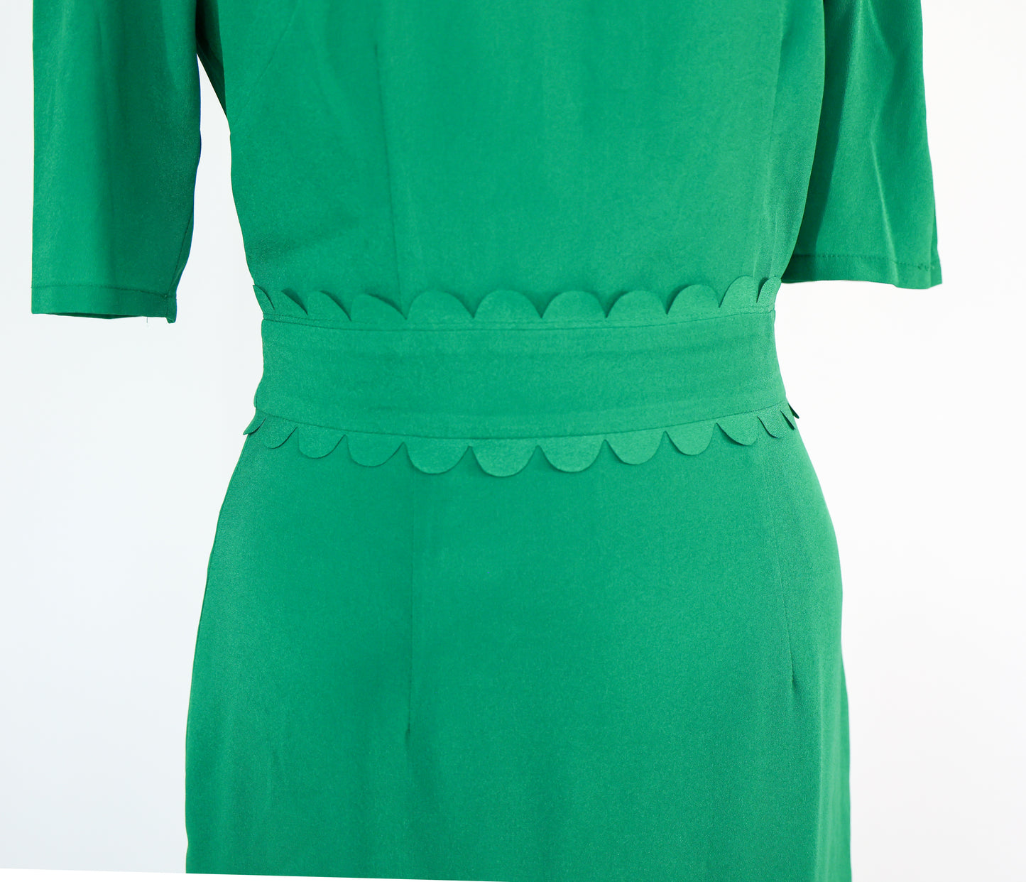 2000s Tahari Kelly Green Dress, Small
