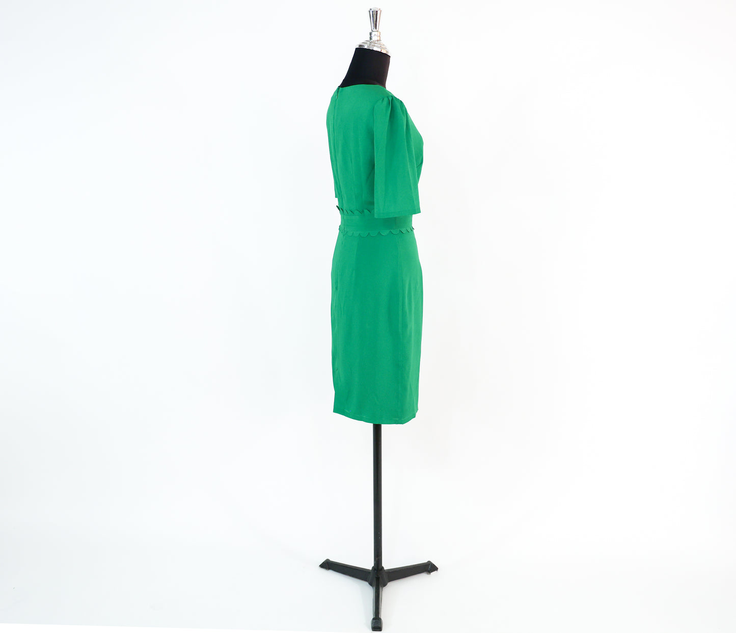 2000s Tahari Kelly Green Dress, Small