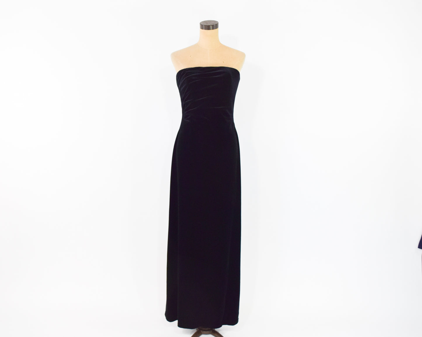 1990s Black Velvet Dress Medium