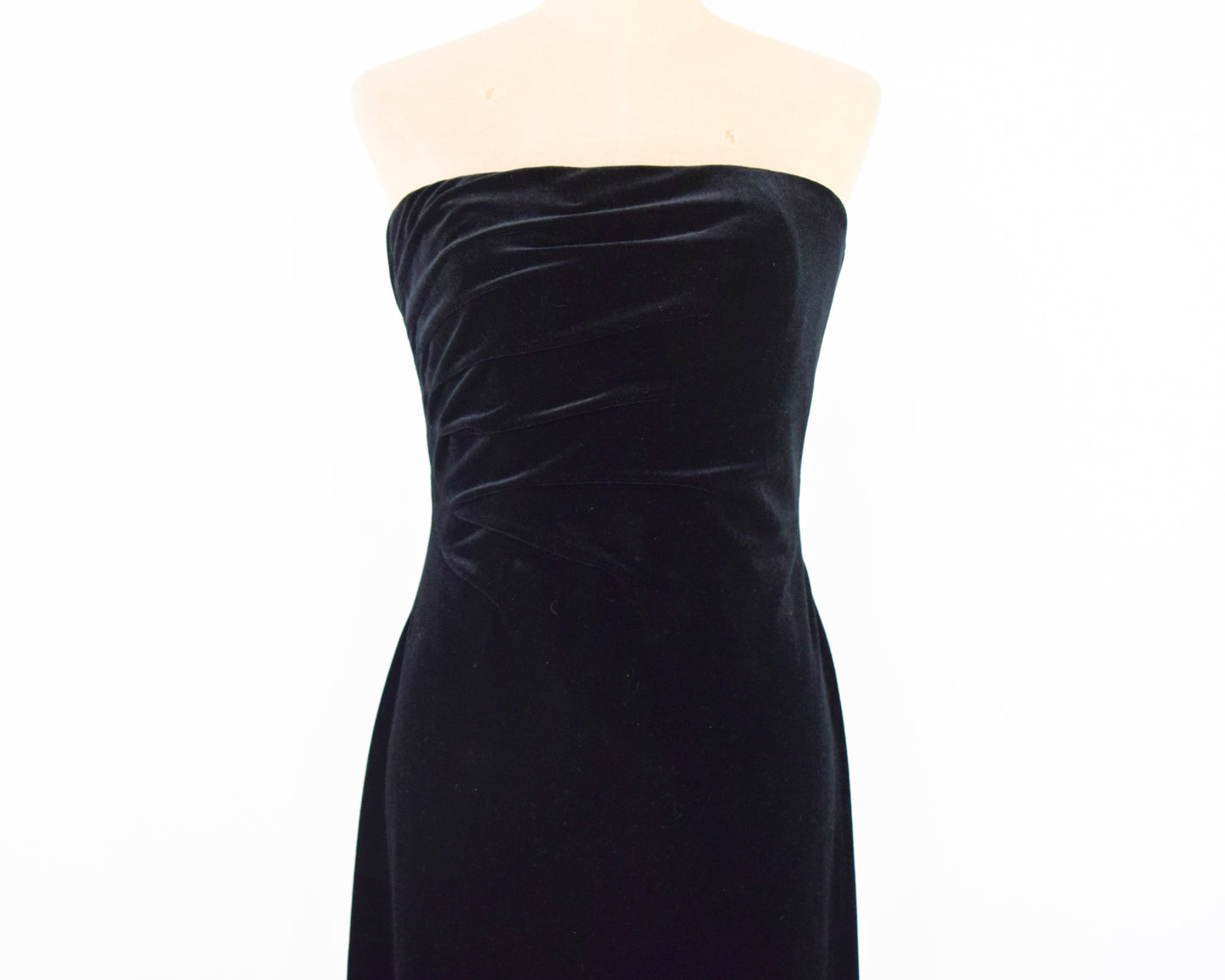 1990s Black Velvet Dress Medium