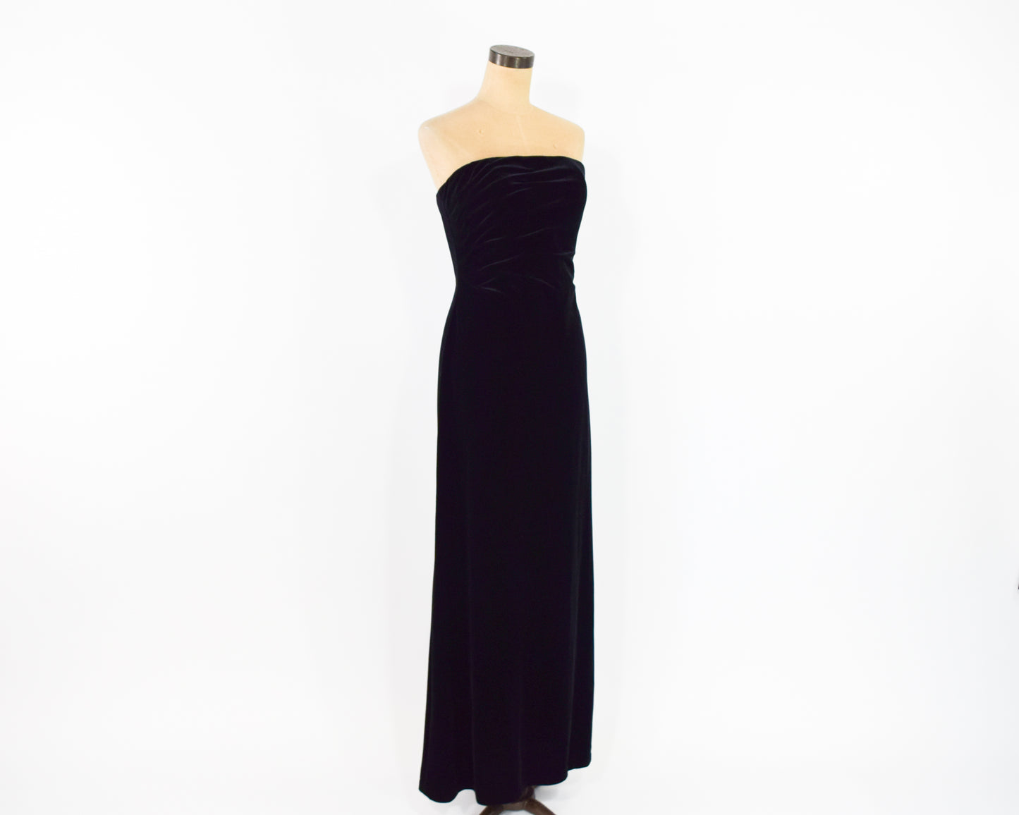 1990s Black Velvet Dress Medium