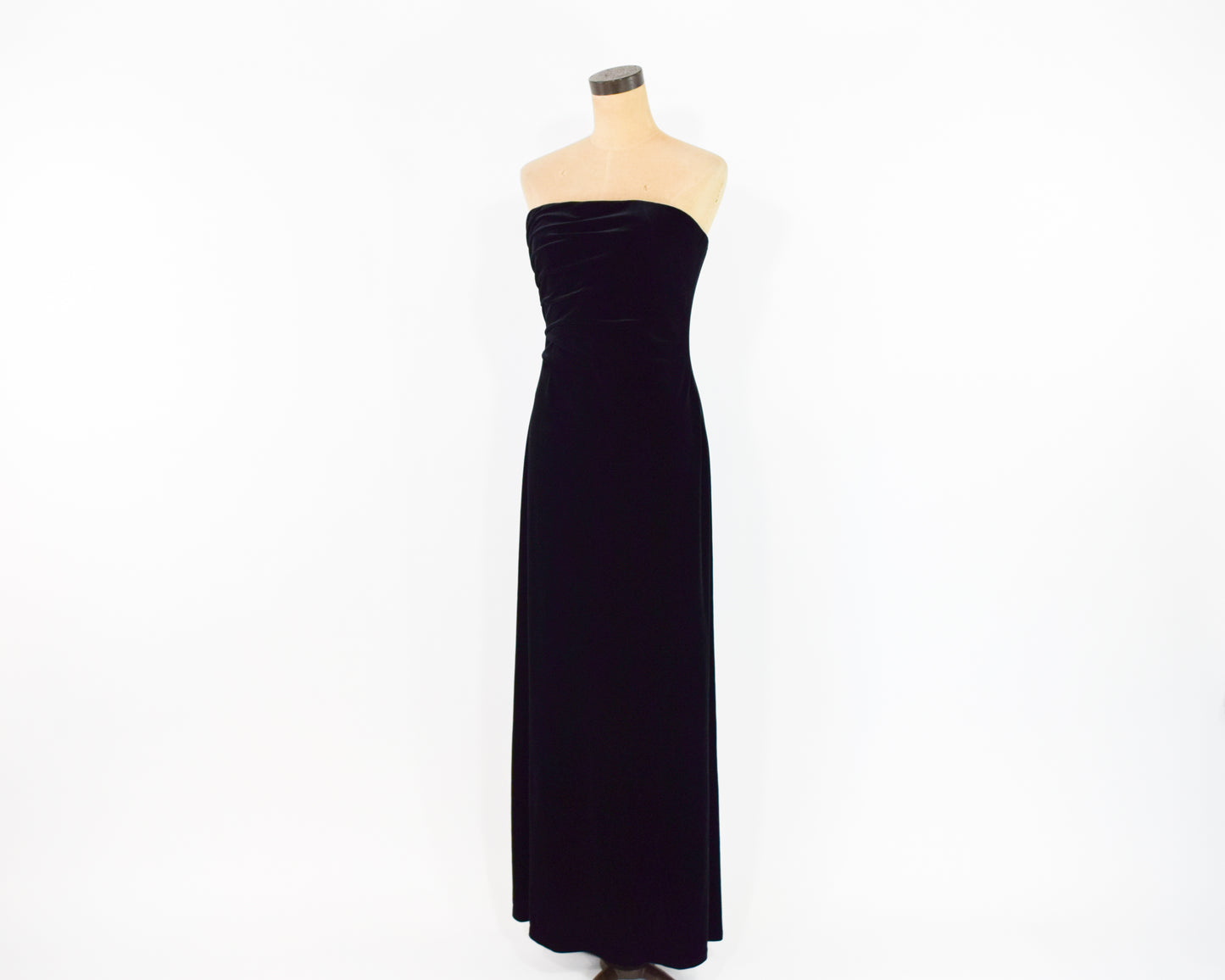 1990s Black Velvet Dress Medium