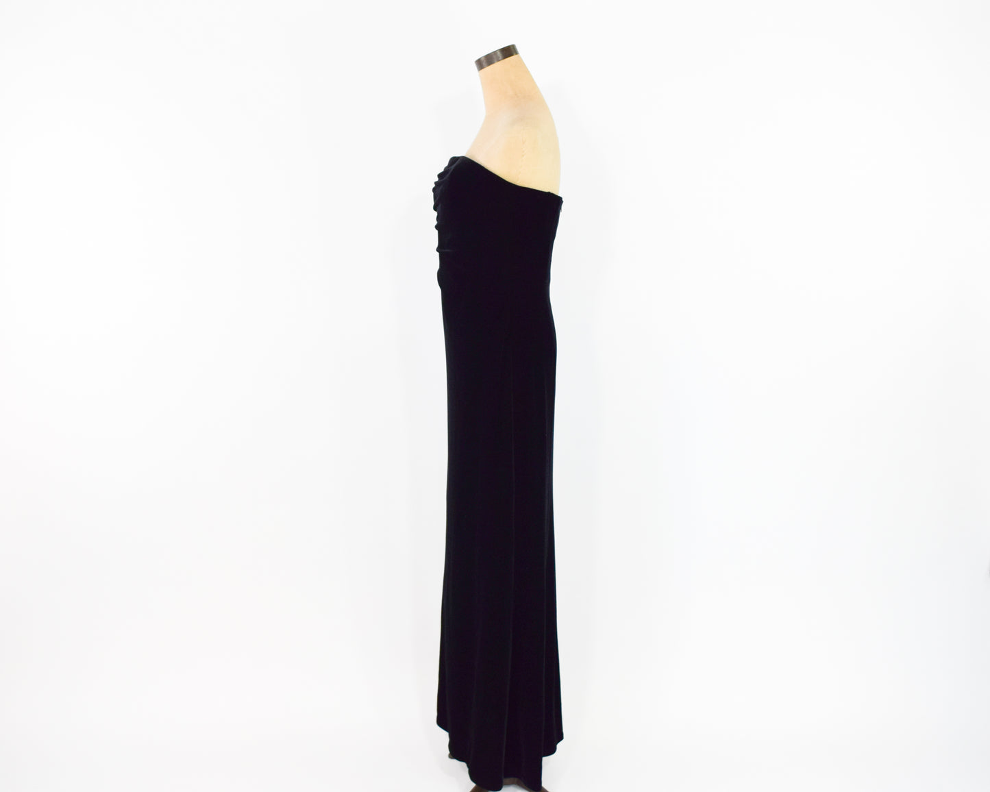 1990s Black Velvet Dress Medium