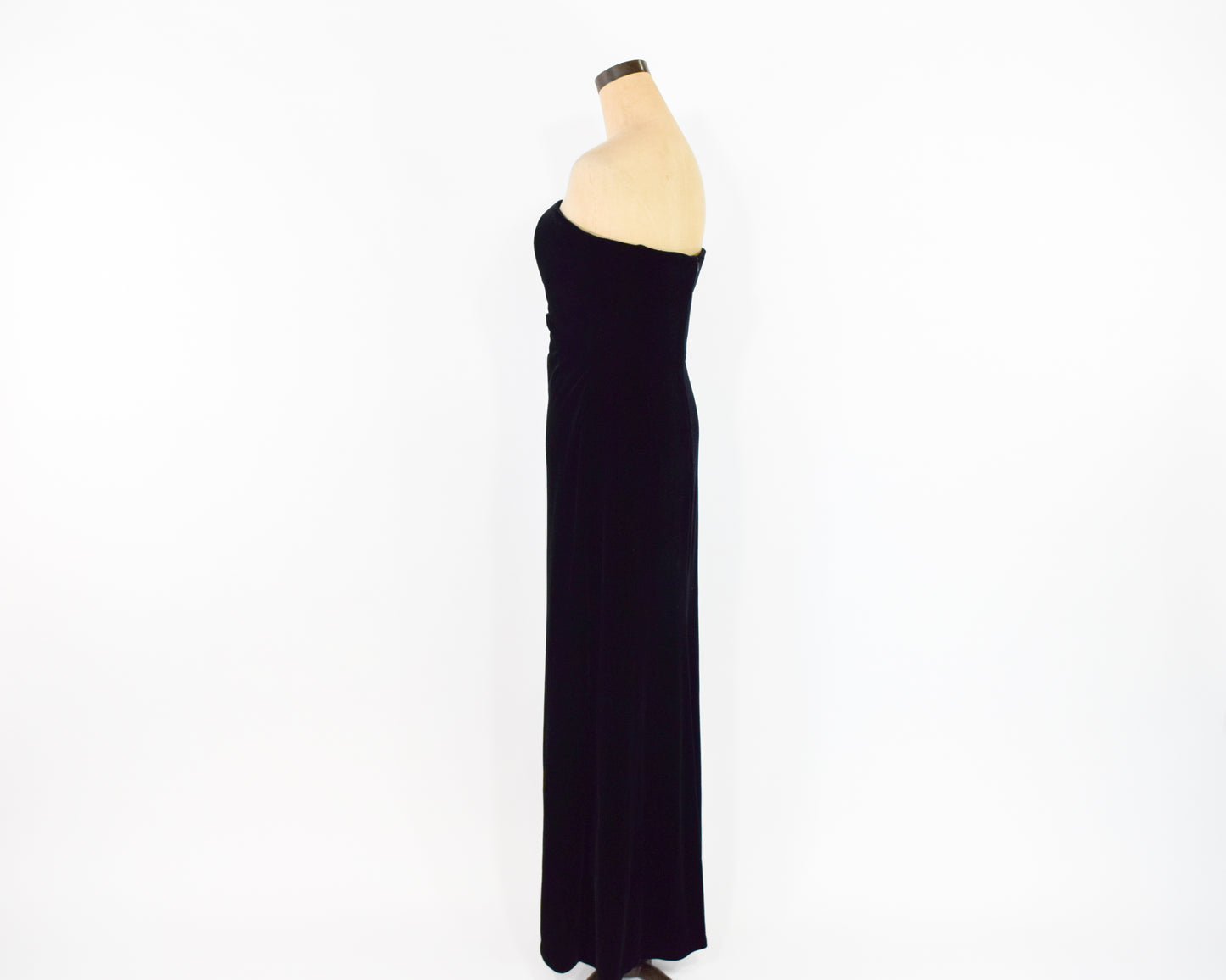 1990s Black Velvet Dress Medium