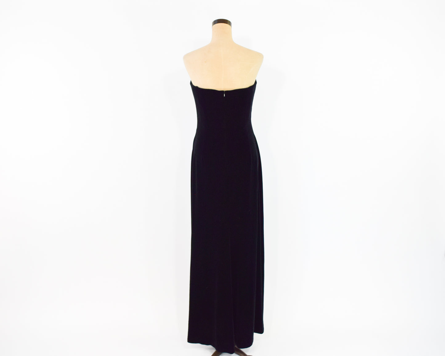 1990s Black Velvet Dress Medium