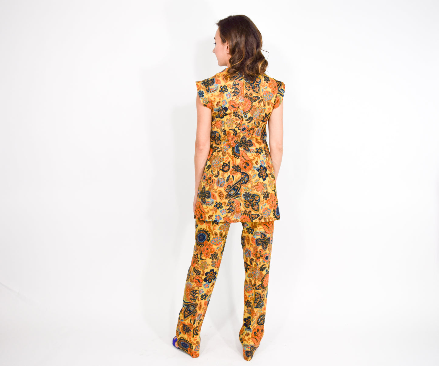 1970s Tunic Top & Pants Set, Medium