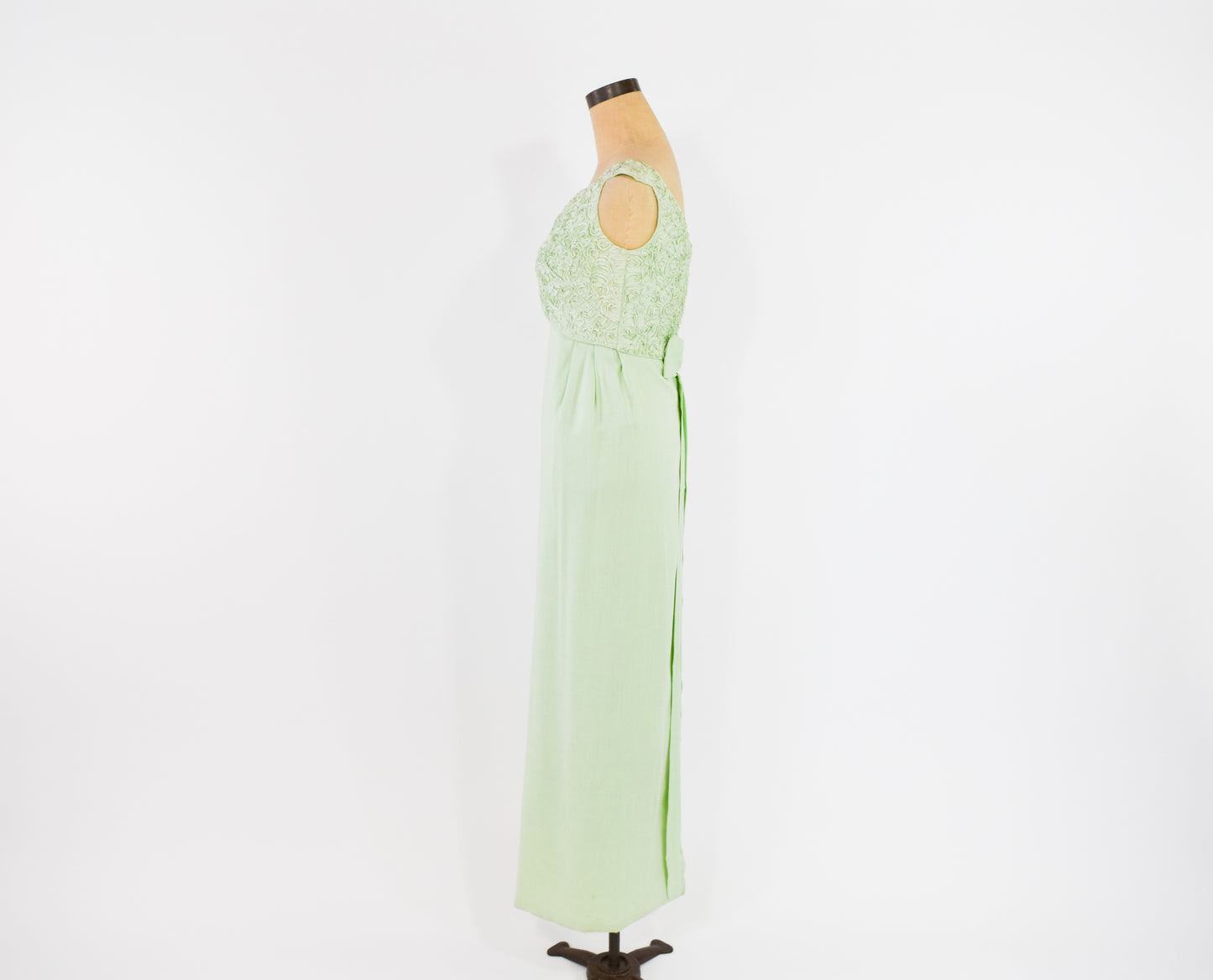 1960s Mint Green Lace Dress, Small