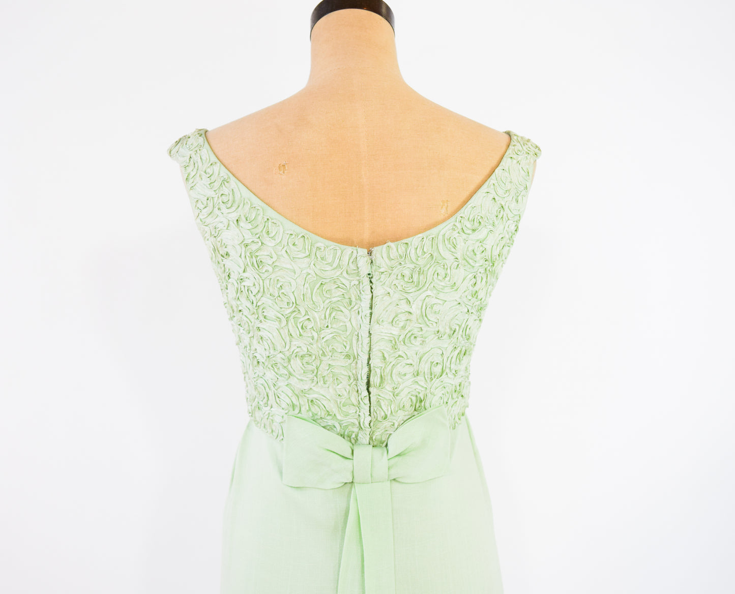 1960s Mint Green Lace Dress, Small