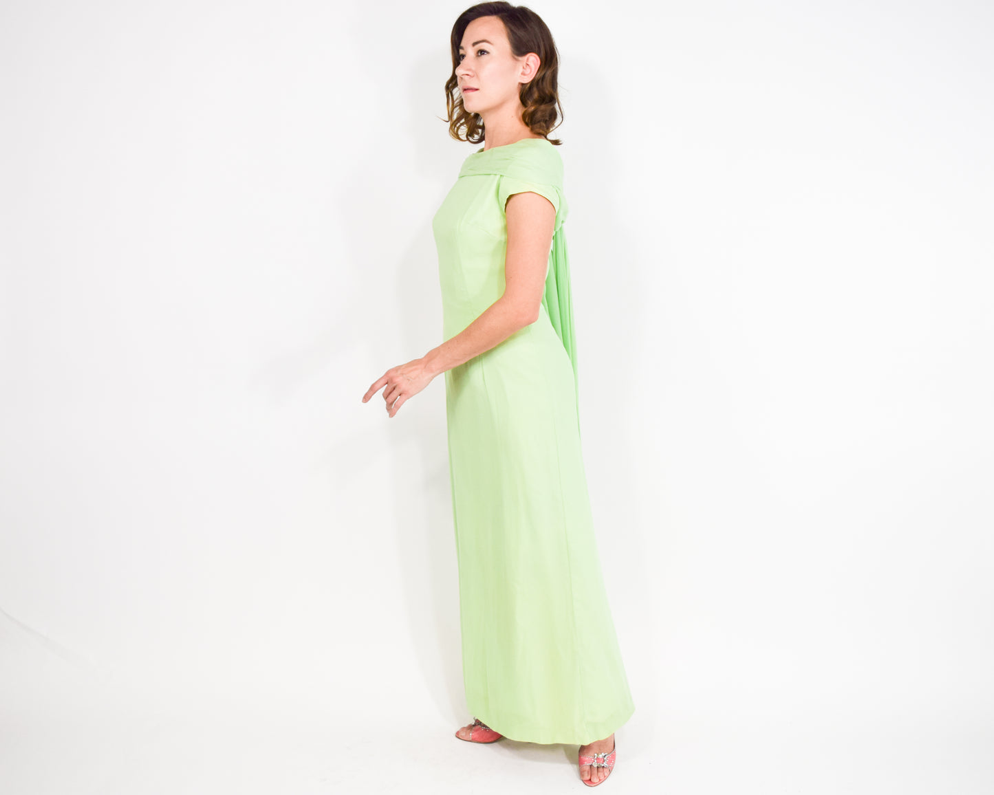 1960s Mint Green Evening Dress, XS