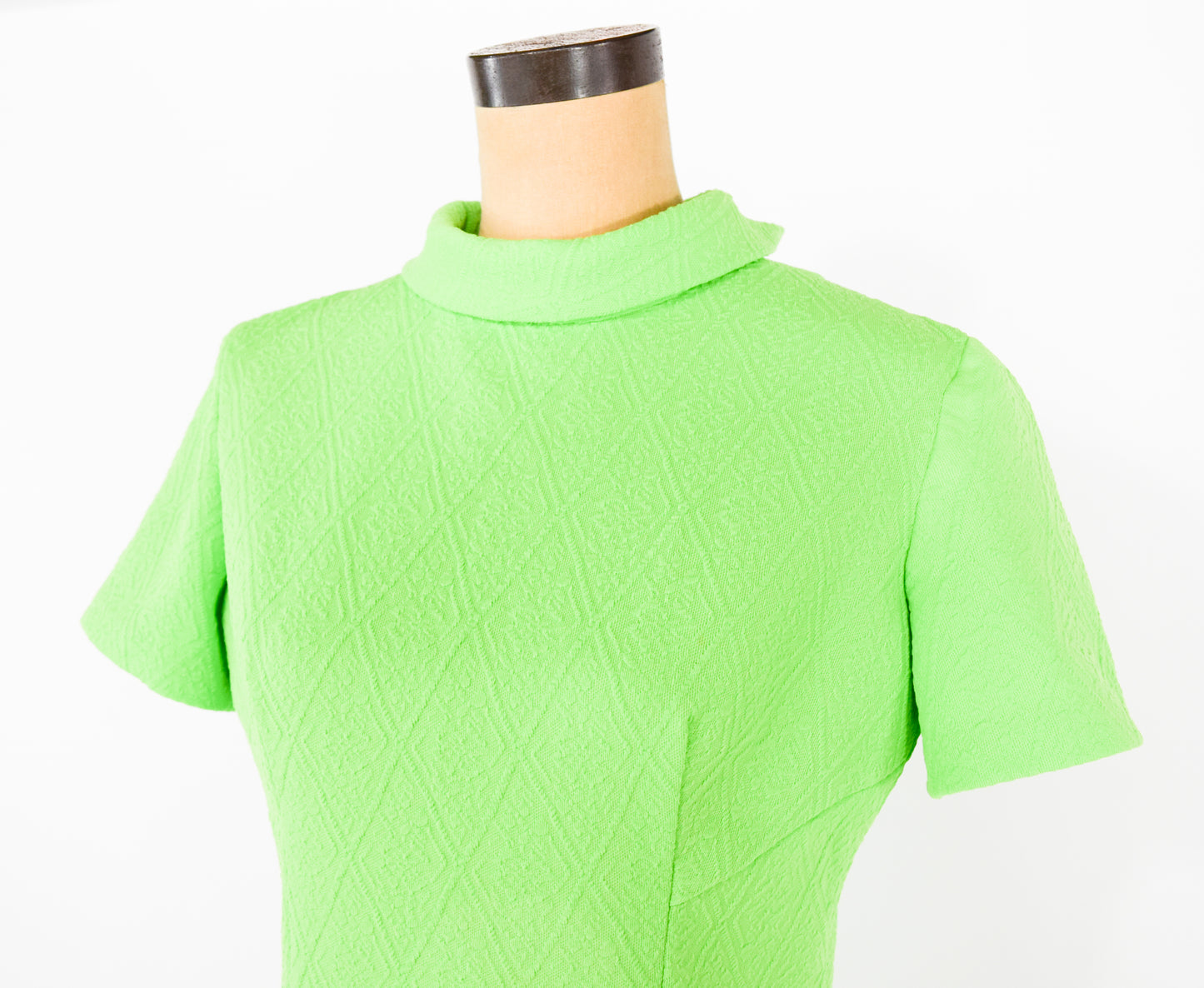 1970s Lime Green Maxi Dress, Large