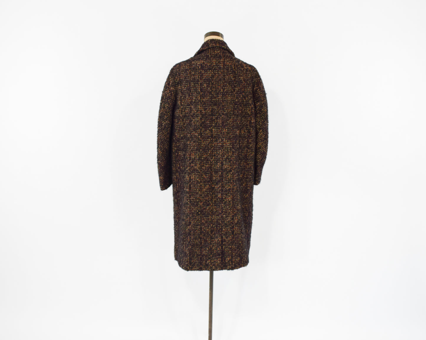 1960s Brown Wool Winter Coat Large