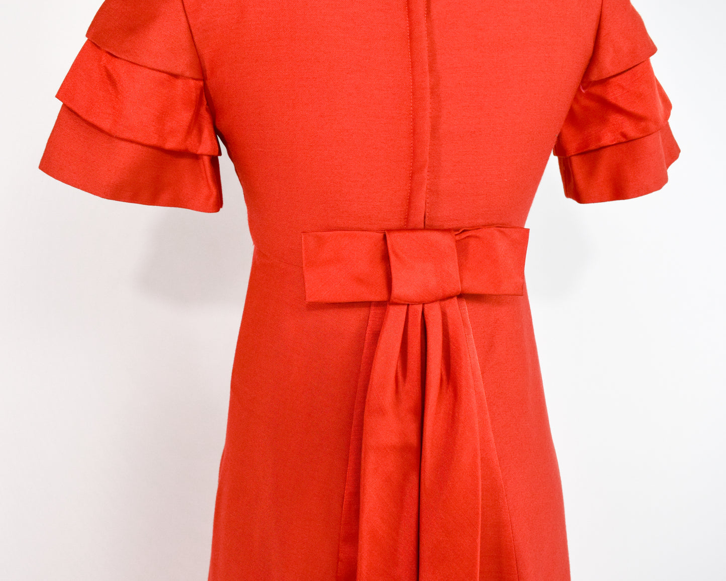 1960s Emma Domb Orange Evening Dress Small