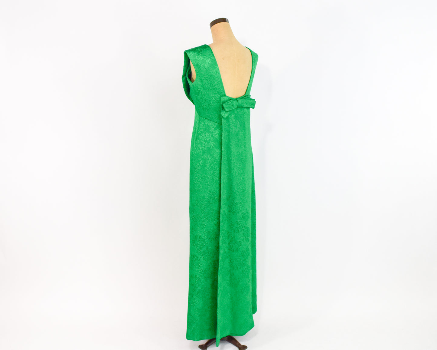 1960s Kelly Green Evening Dress, Medium