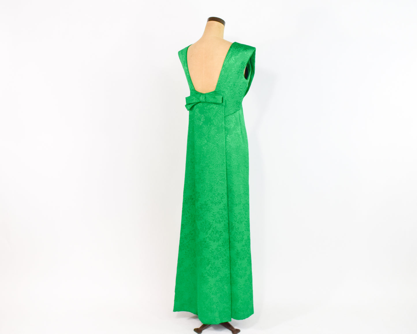 1960s Kelly Green Evening Dress, Medium