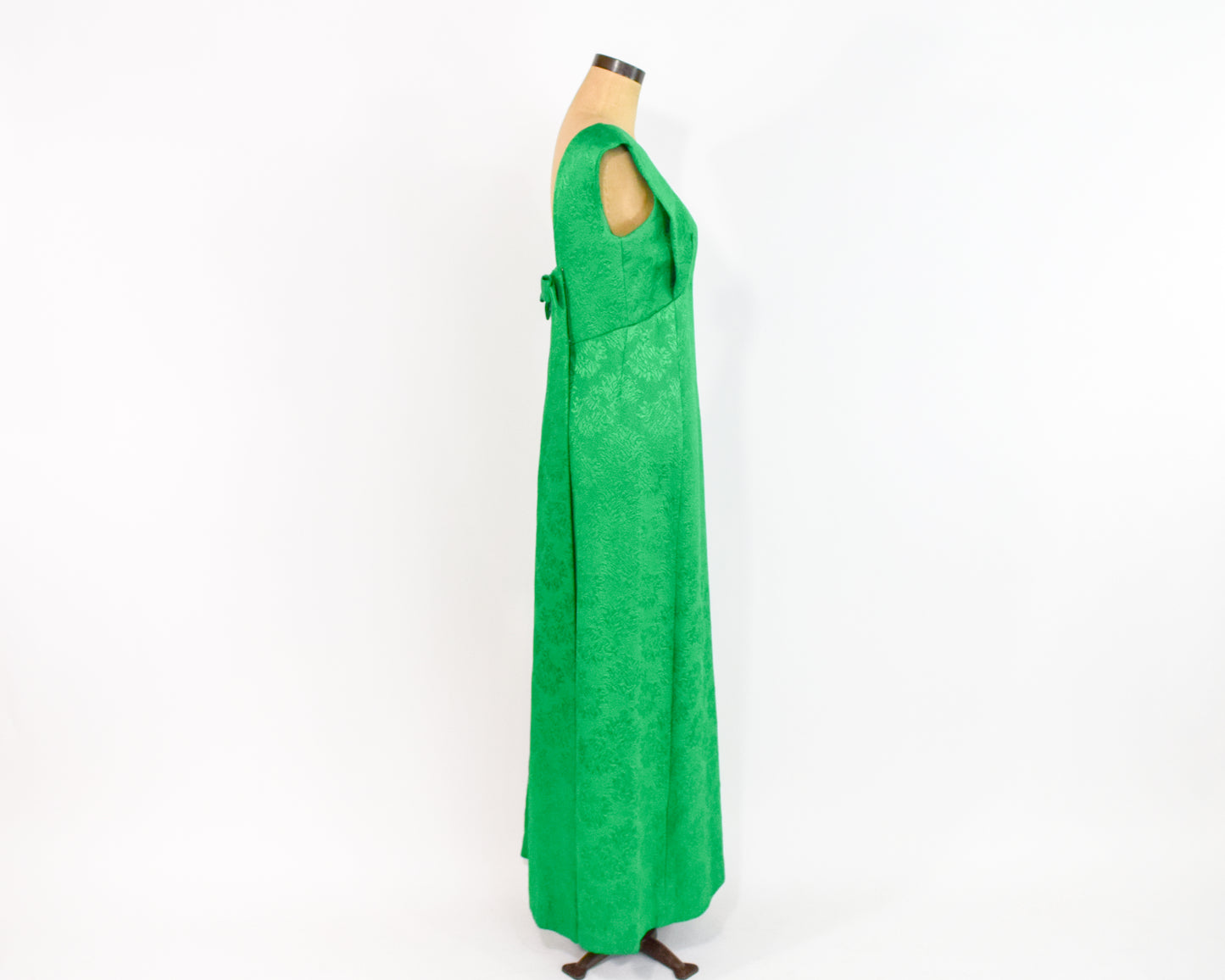 1960s Kelly Green Evening Dress, Medium