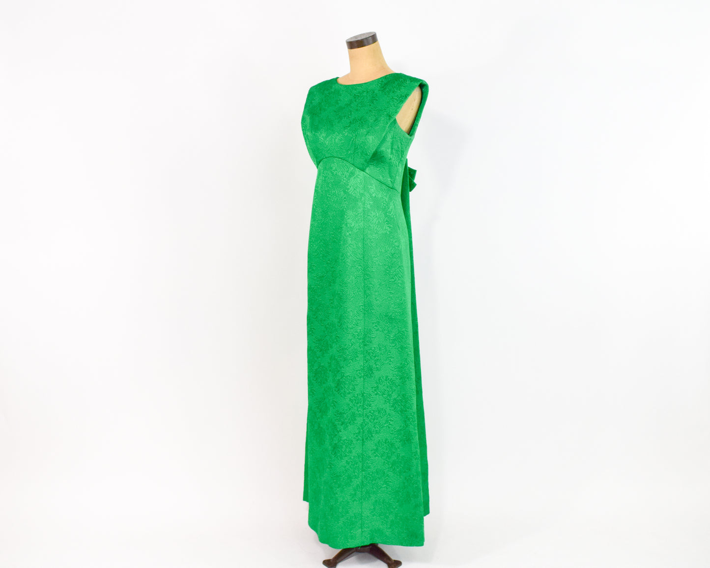 1960s Kelly Green Evening Dress, Medium
