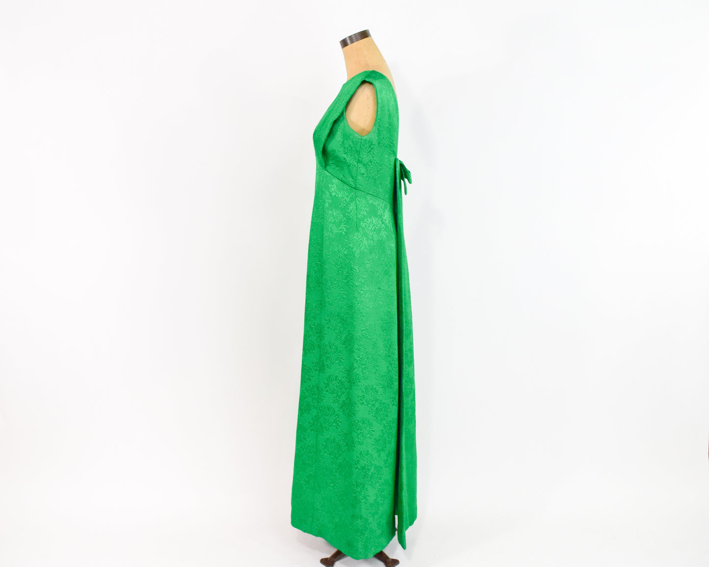 1960s Kelly Green Evening Dress, Medium
