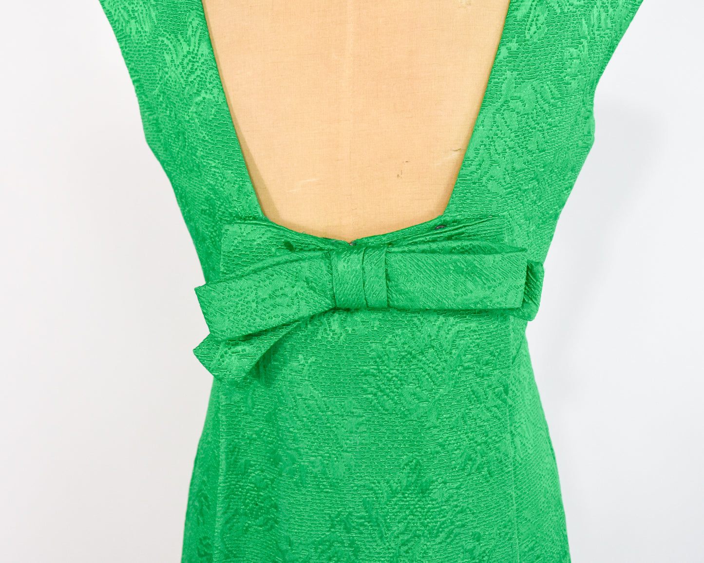 1960s Kelly Green Evening Dress, Medium