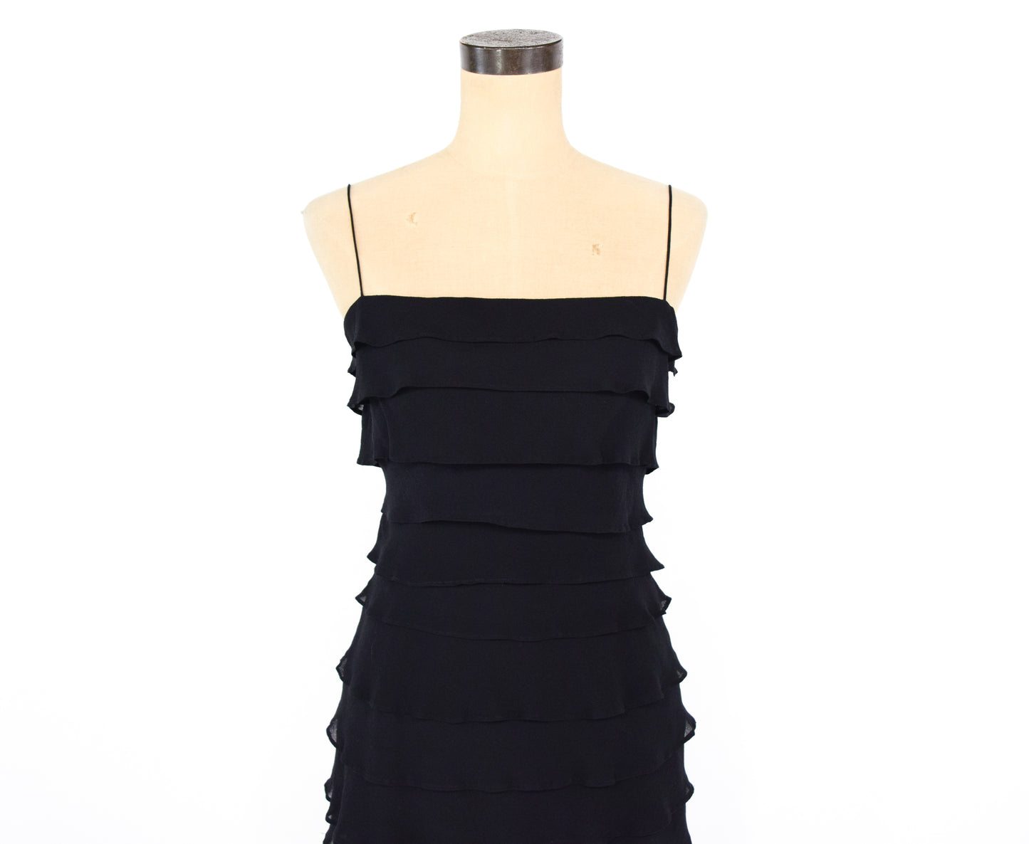 1990s Tadashi Black Silk Dress | Little Black Party Dress Small