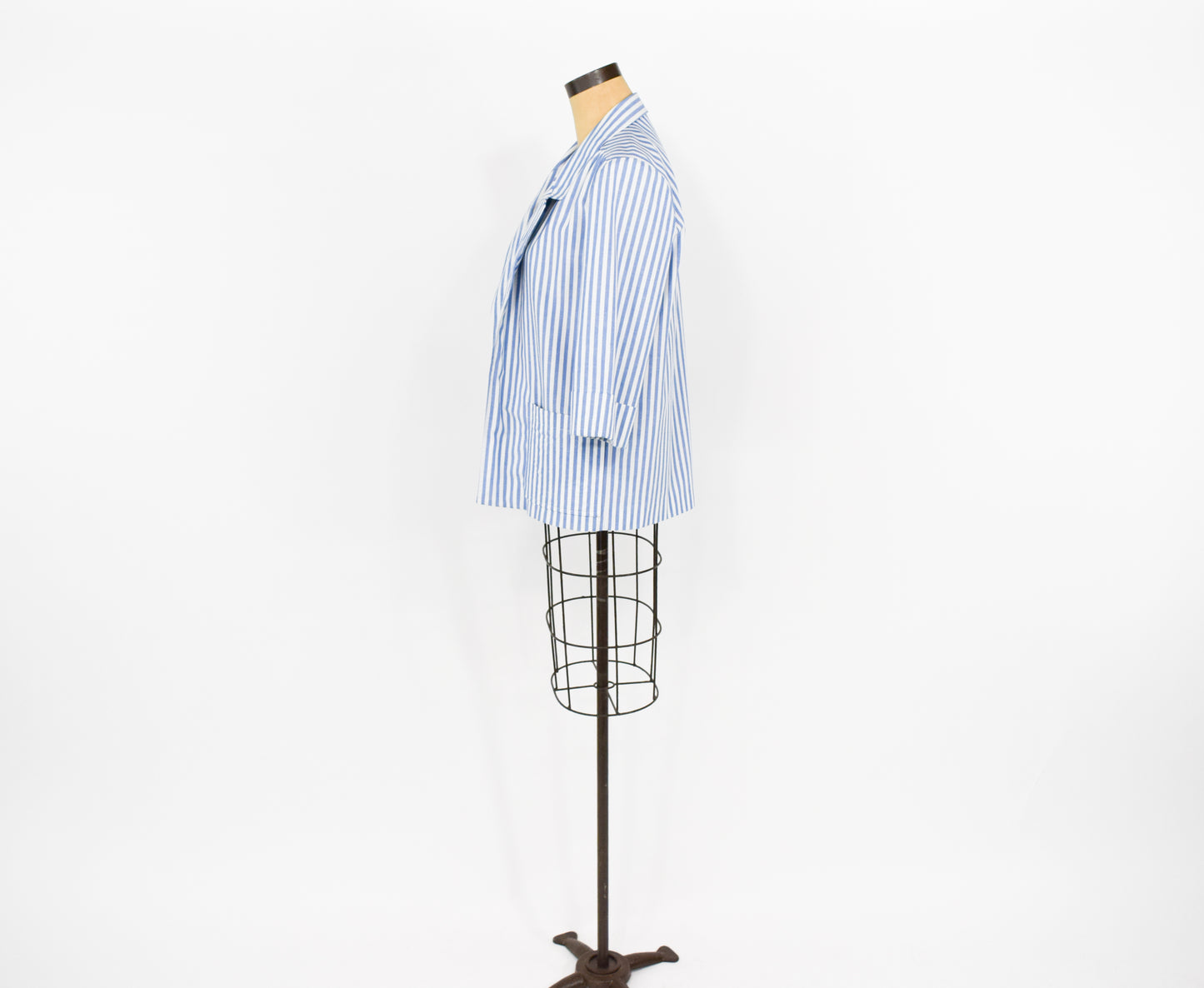 1990s Blue White Striped Jacket