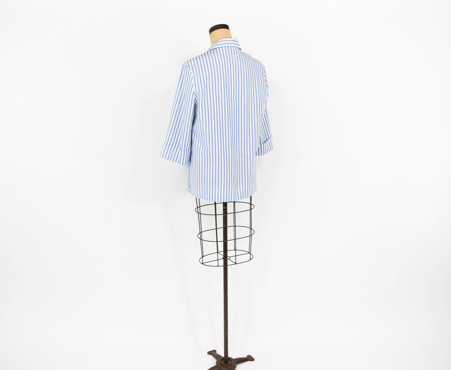 1990s Blue White Striped Jacket