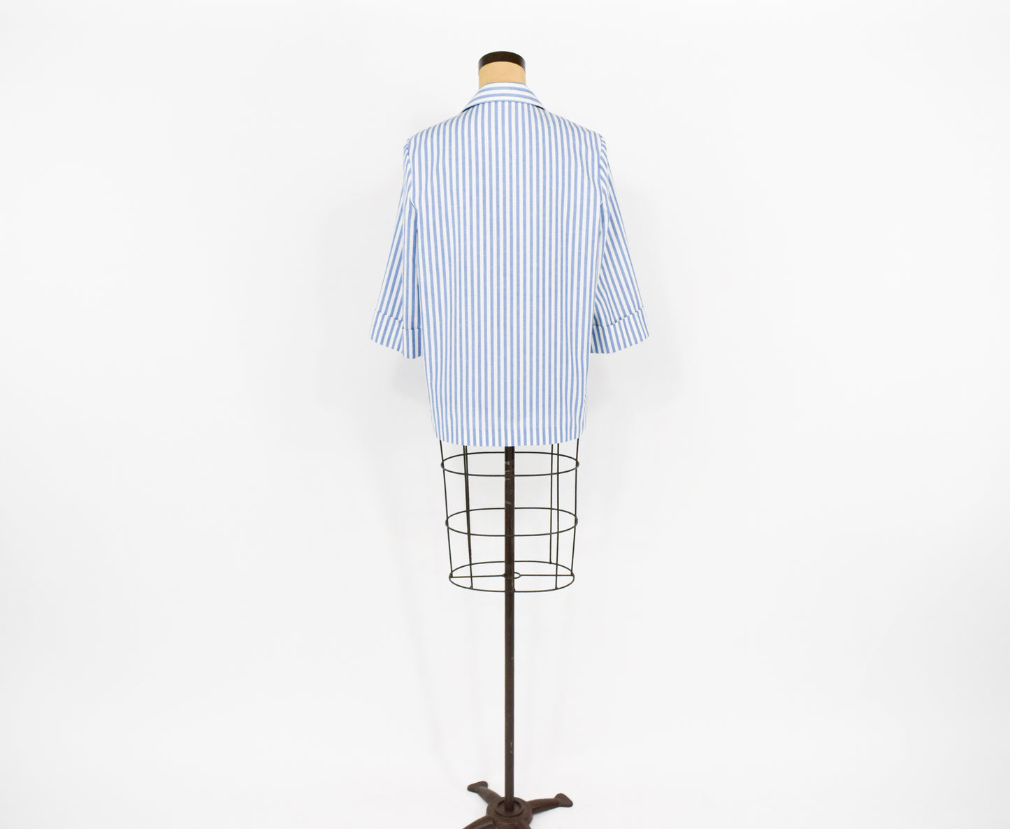 1990s Blue White Striped Jacket