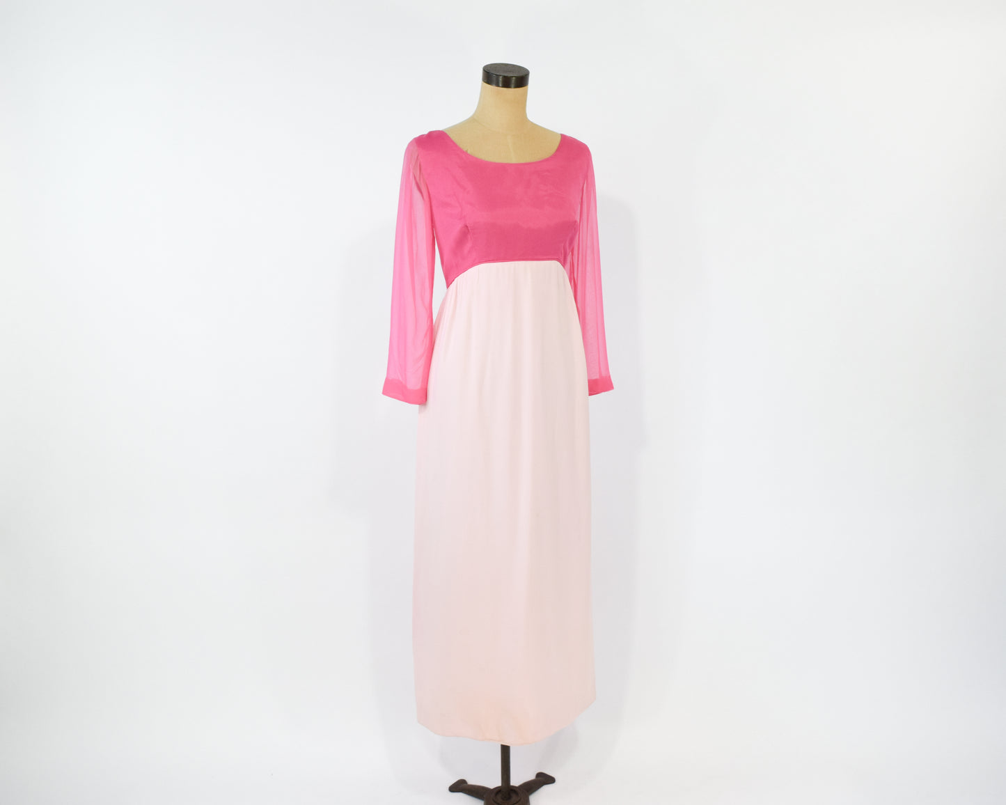 1960s Pink Evening Dress Medium