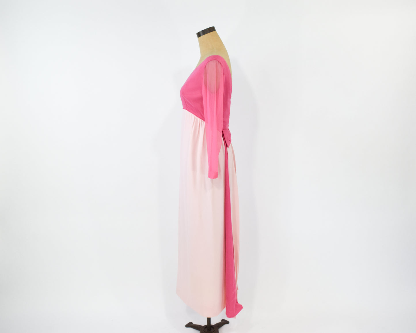1960s Pink Evening Dress Medium