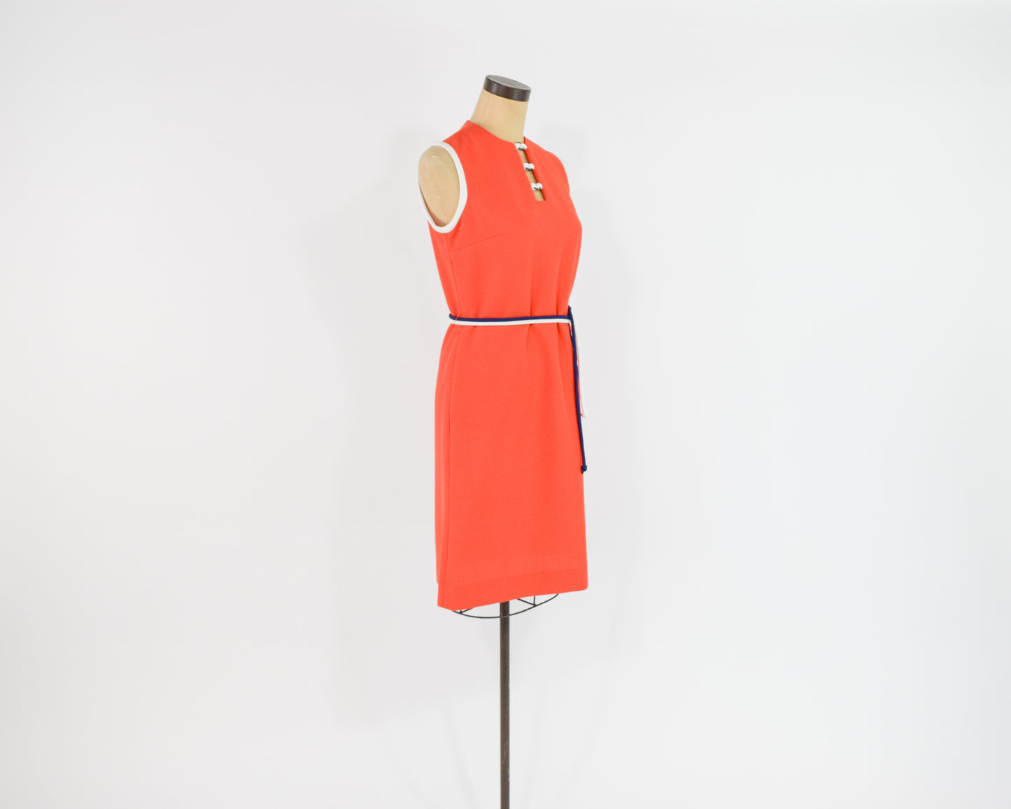 1960s Orange Shift Dress Medium