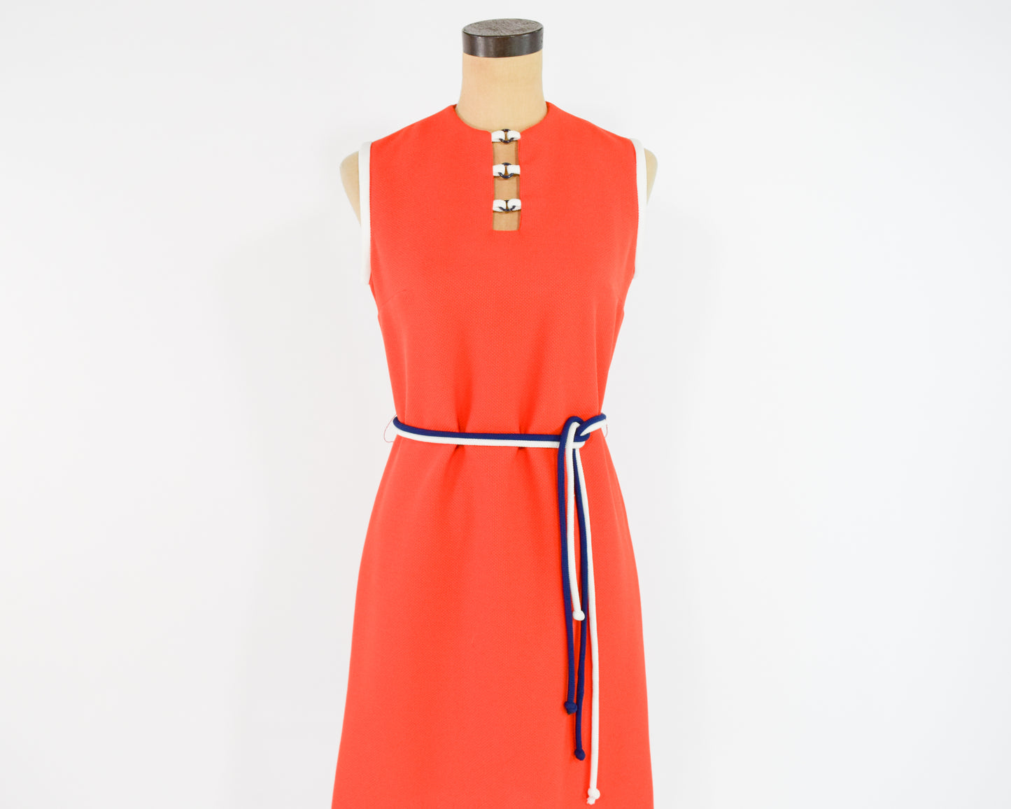 1960s Orange Shift Dress Medium