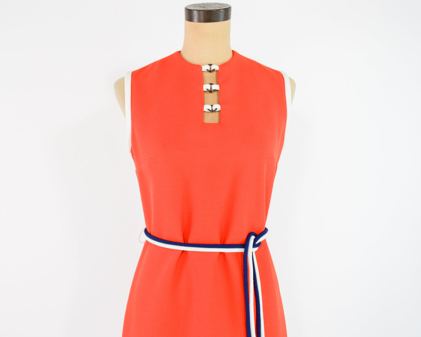 1960s Orange Shift Dress Medium