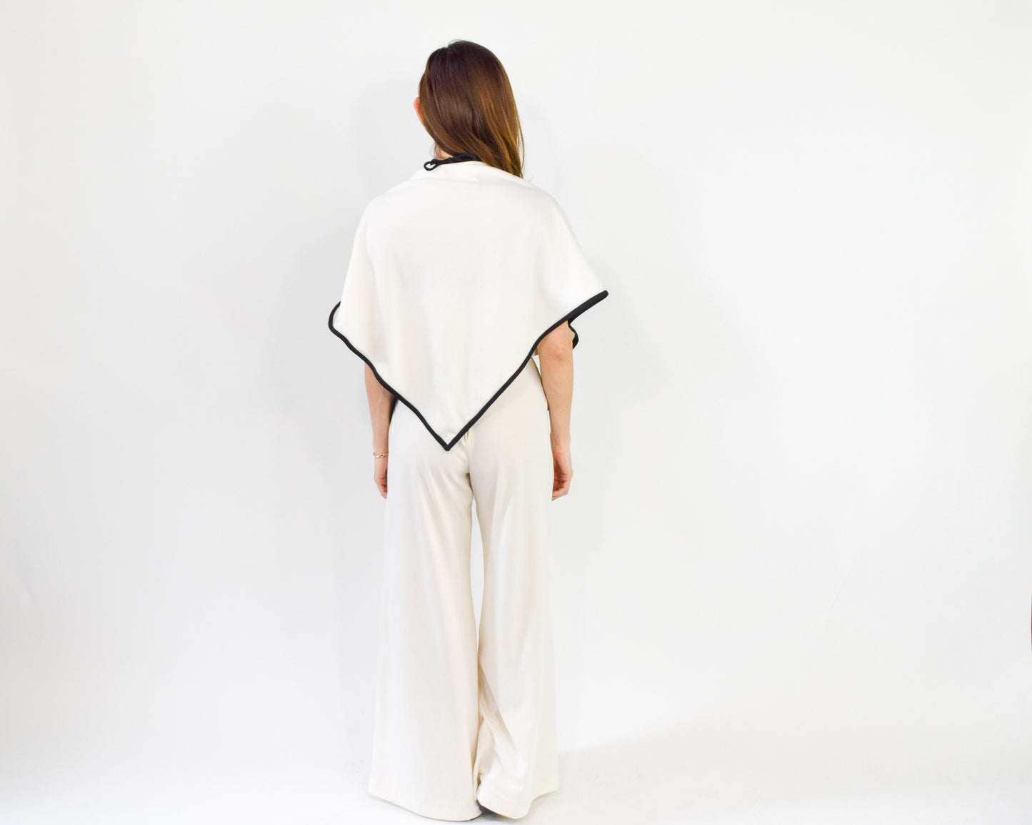 1970s White Wide Leg Jumpsuit Small