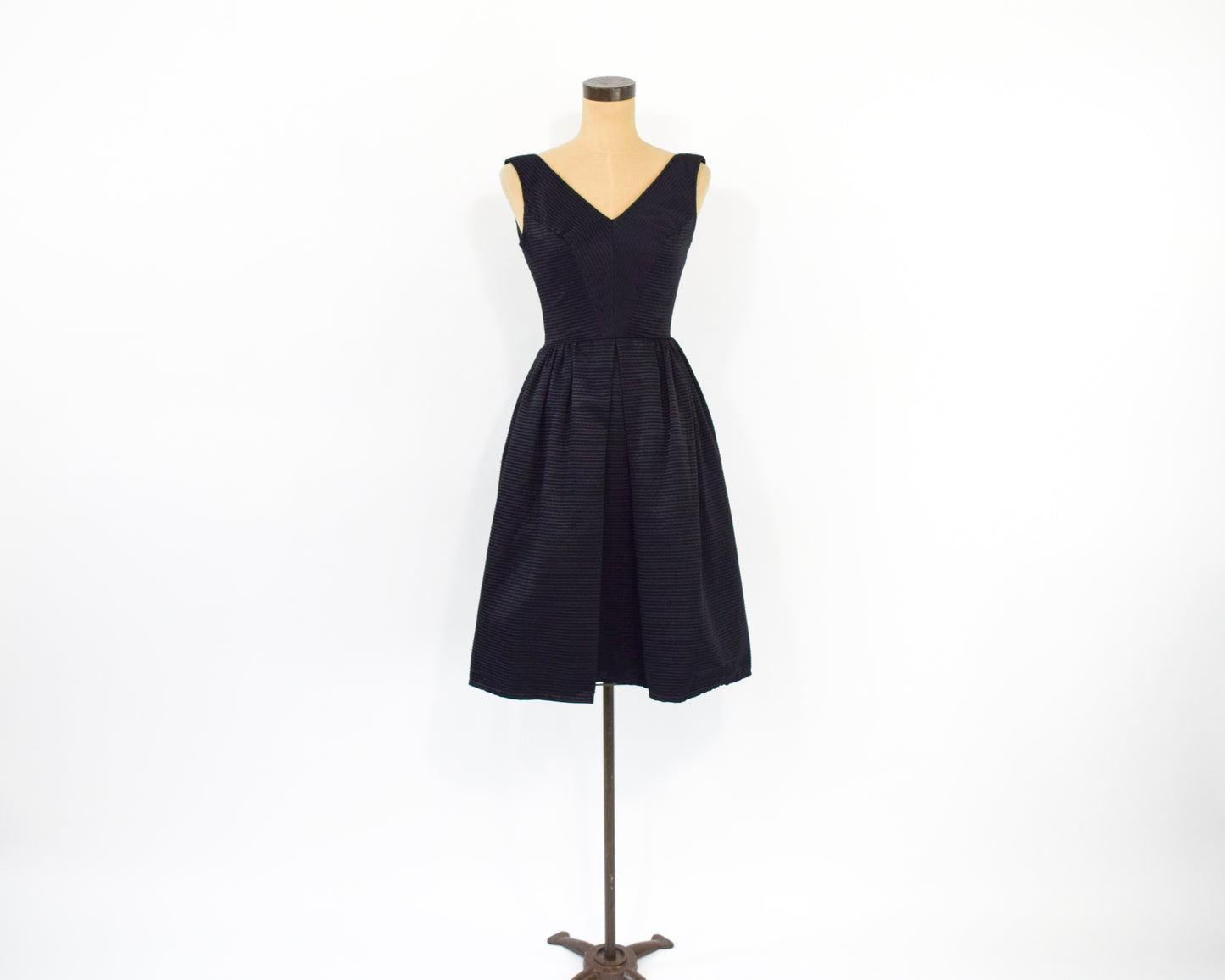 1950s Black New Look Party Dress XXS