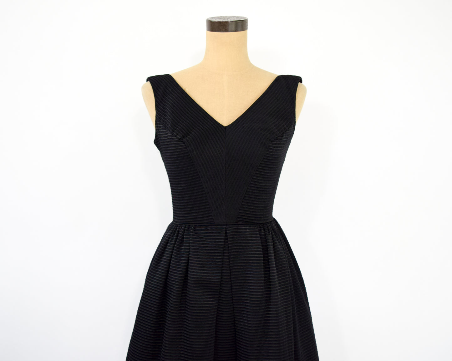 1950s Black New Look Party Dress XXS