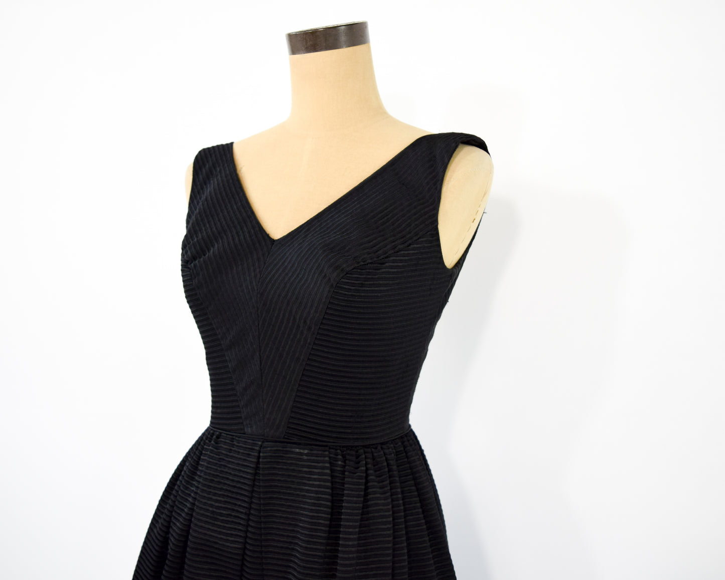 1950s Black New Look Party Dress XXS