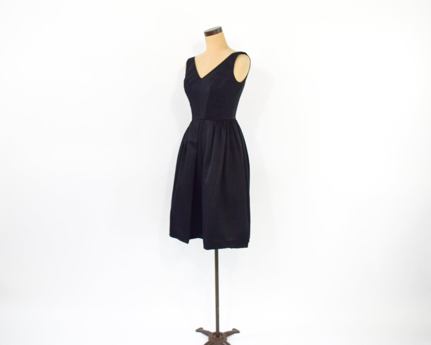 1950s Black New Look Party Dress XXS