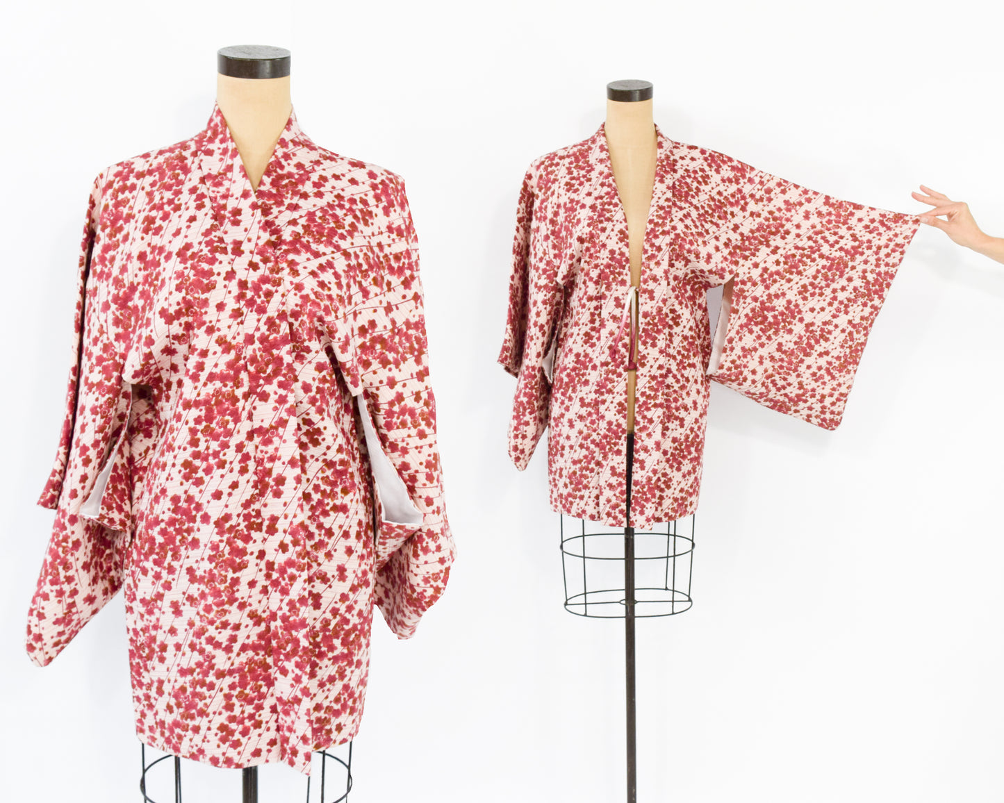 Vintage Haori Kimono Red Floral