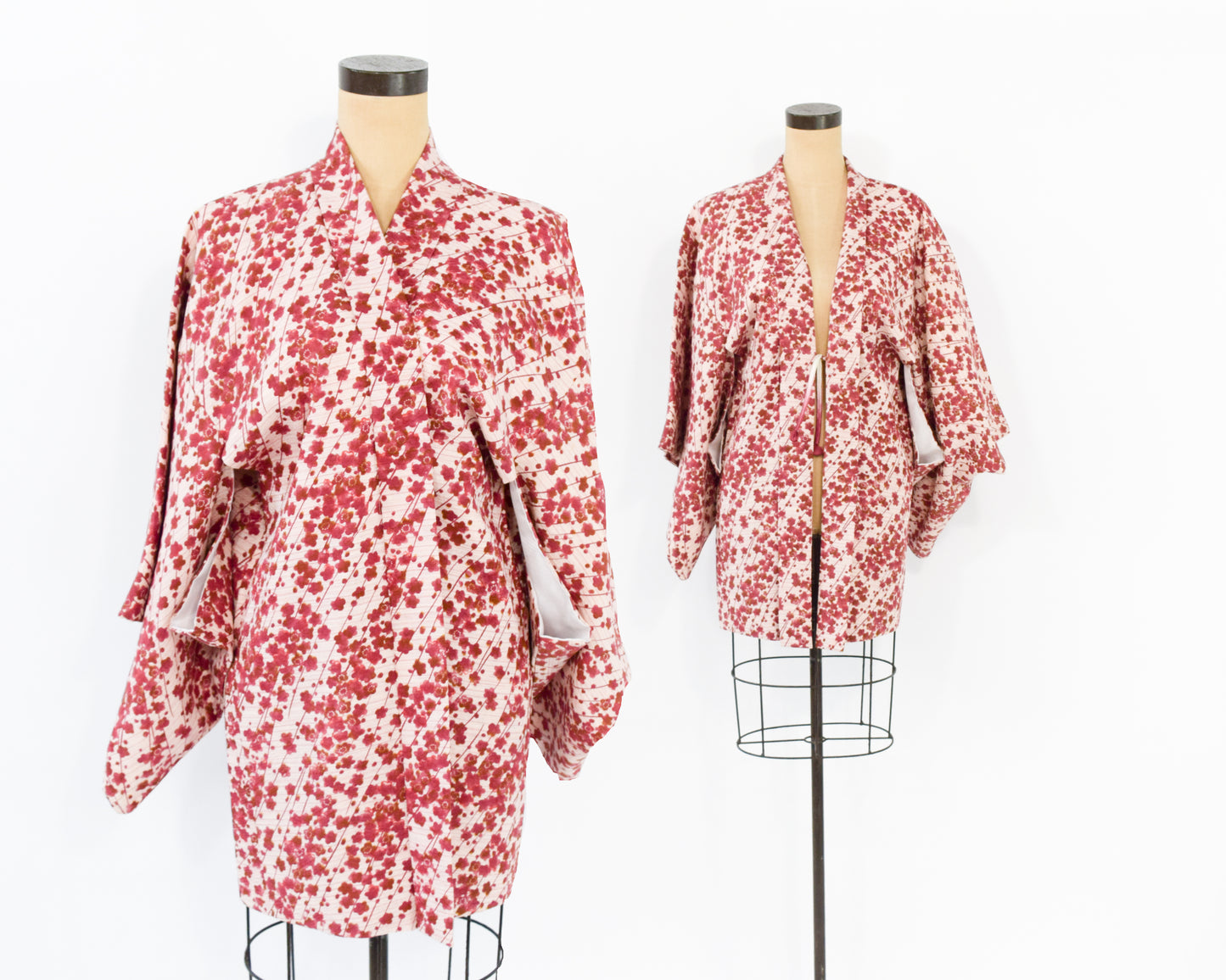 Vintage Haori Kimono Red Floral