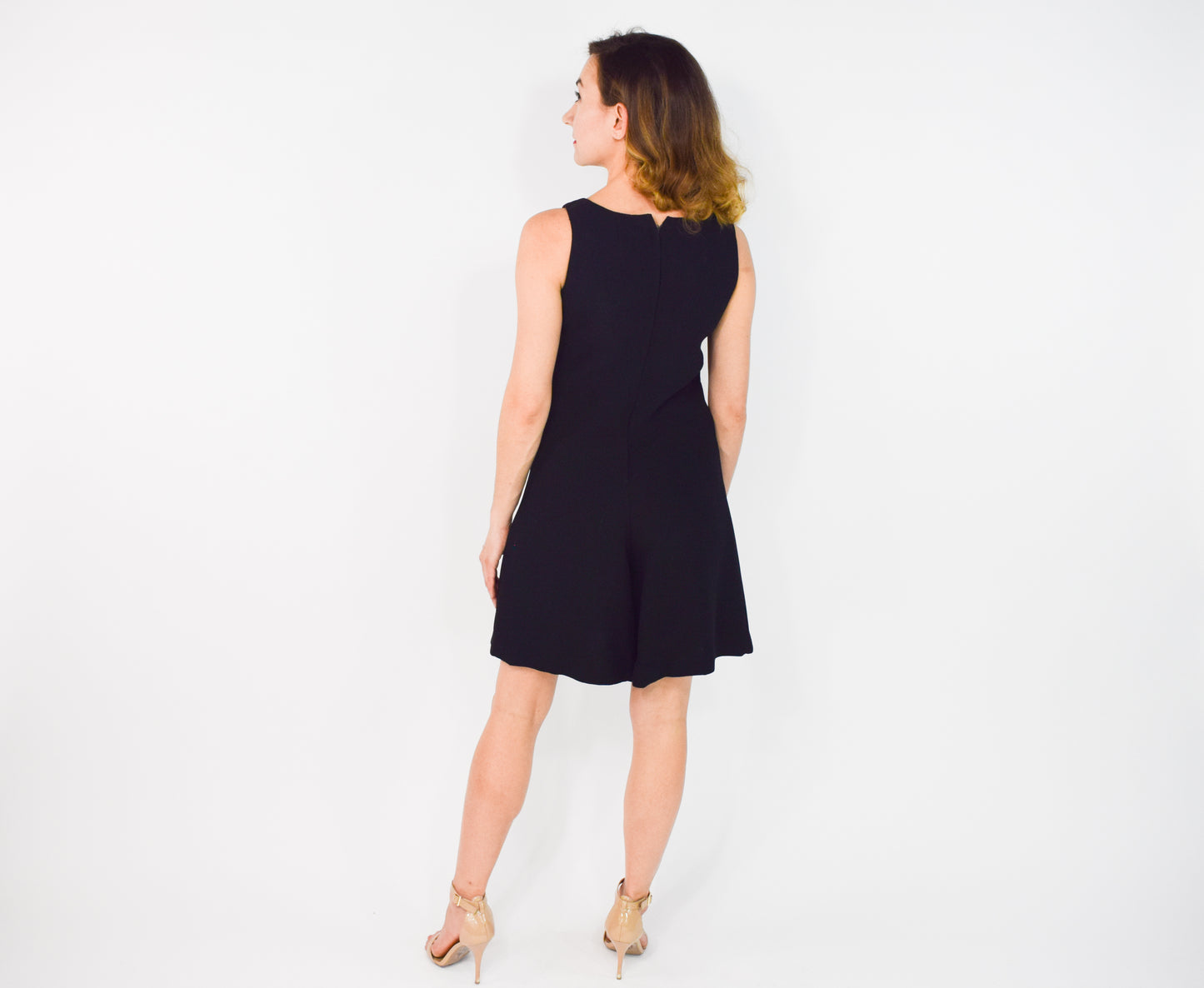 1960s Black Sleeveless Romper Medium